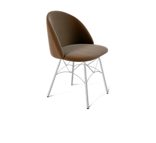 Обеденный стул SHT-ST35 / SHT-S107 (кофейный ликер/хром лак) в Тюмени