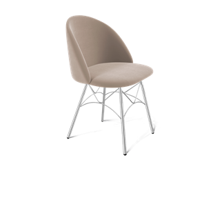 Обеденный стул SHT-ST35 / SHT-S107 (латте/хром лак) в Тюмени