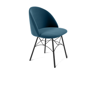 Обеденный стул SHT-ST35 / SHT-S107 (тихий океан/черный муар) в Заводоуковске - предосмотр