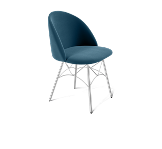 Обеденный стул SHT-ST35 / SHT-S107 (тихий океан/хром лак) в Заводоуковске - предосмотр