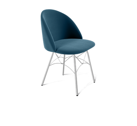 Обеденный стул SHT-ST35 / SHT-S107 (тихий океан/хром лак) в Заводоуковске - изображение