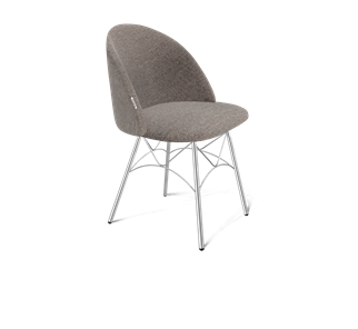 Обеденный стул SHT-ST35 / SHT-S107 (тростниковый сахар/хром лак) в Тюмени