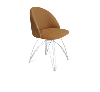 Обеденный стул SHT-ST35 / SHT-S112 (горчичный/хром лак) в Тюмени