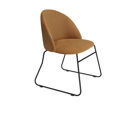 Обеденный стул SHT-ST35 / SHT-S167 (горчичный/черный муар) в Тюмени - изображение