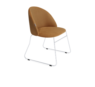 Обеденный стул SHT-ST35 / SHT-S167 (горчичный/хром лак) в Тюмени - предосмотр