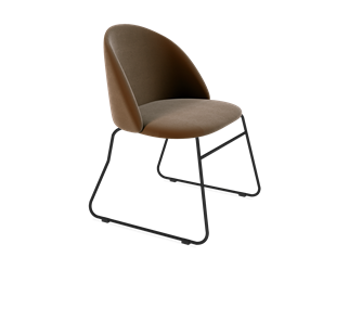Обеденный стул SHT-ST35 / SHT-S167 (кофейный ликер/черный муар) в Тюмени