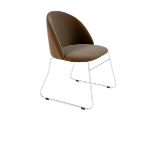 Обеденный стул SHT-ST35 / SHT-S167 (кофейный ликер/хром лак) в Тюмени