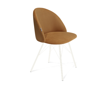 Обеденный стул SHT-ST35 / SHT-S37 (горчичный/белый муар) в Тюмени - изображение