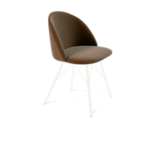 Обеденный стул SHT-ST35 / SHT-S37 (кофейный ликер/белый муар) в Тюмени