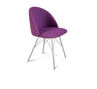 Обеденный стул SHT-ST35 / SHT-S37 (ягодное варенье/хром лак) в Тюмени