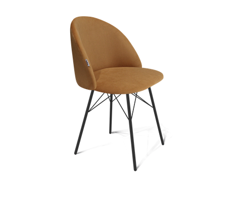 Обеденный стул SHT-ST35 / SHT-S64 (горчичный/черный муар) в Заводоуковске - изображение
