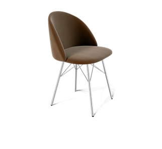 Обеденный стул SHT-ST35 / SHT-S64 (кофейный ликер/хром лак) в Тюмени