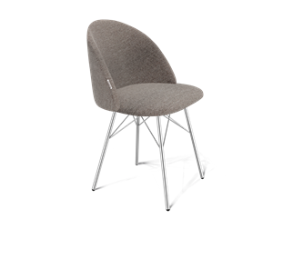 Обеденный стул SHT-ST35 / SHT-S64 (тростниковый сахар/хром лак) в Тюмени - предосмотр