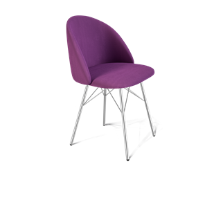 Обеденный стул SHT-ST35 / SHT-S64 (ягодное варенье/хром лак) в Тюмени
