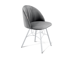 Обеденный стул SHT-ST35-1 / SHT-S100 (угольно-серый/хром лак) в Тюмени