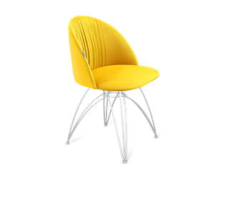 Обеденный стул SHT-ST35-1 / SHT-S112 (имперский жёлтый/хром лак) в Тюмени - предосмотр