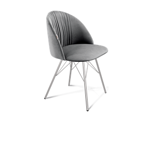 Обеденный стул SHT-ST35-1 / SHT-S37 (угольно-серый/хром лак) в Тюмени