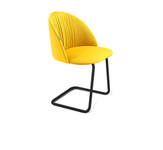 Обеденный стул SHT-ST35-1 / SHT-S45-1 (имперский жёлтый/черный муар) в Заводоуковске