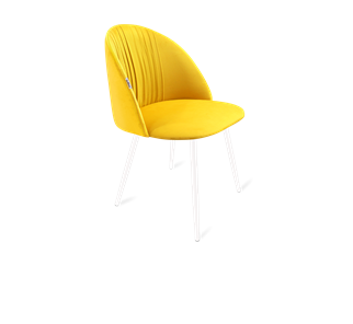 Обеденный стул SHT-ST35-1 / SHT-S95-1 (имперский жёлтый/белый муар) в Тюмени