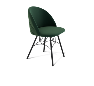Обеденный стул SHT-ST35-2 / SHT-S100 (лиственно-зеленый/черный муар) в Тюмени