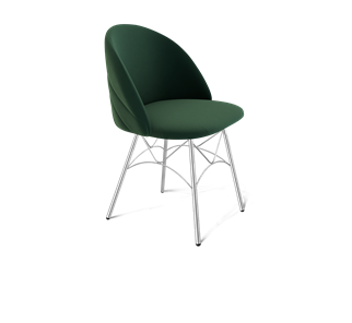 Обеденный стул SHT-ST35-2 / SHT-S107 (лиственно-зеленый/хром лак) в Заводоуковске