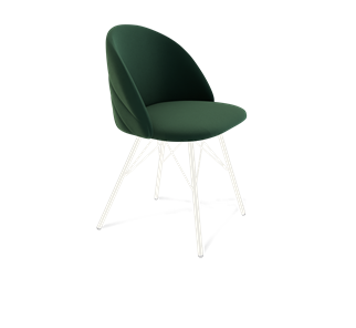 Обеденный стул SHT-ST35-2 / SHT-S37 (лиственно-зеленый/белый муар) в Заводоуковске