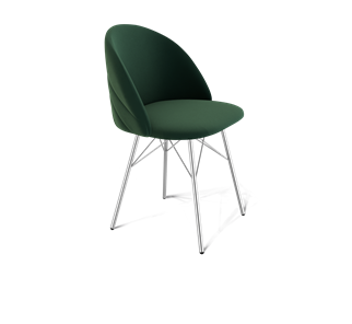 Обеденный стул SHT-ST35-2 / SHT-S64 (лиственно-зеленый/хром лак) в Заводоуковске - предосмотр