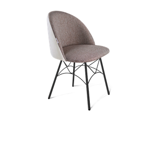 Обеденный стул SHT-ST35-3 / SHT-S107 (тростниковый сахар/зефирный/черный муар) в Тюмени
