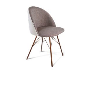 Обеденный стул SHT-ST35-3 / SHT-S37 (тростниковый сахар/зефирный/медный металлик) в Тюмени