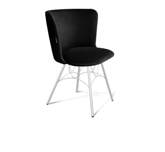Обеденный стул SHT-ST36 / SHT-S100 (ночное затмение/хром лак) в Тюмени - предосмотр