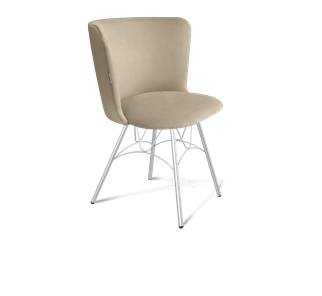 Обеденный стул SHT-ST36 / SHT-S100 (ванильный крем/хром лак) в Заводоуковске