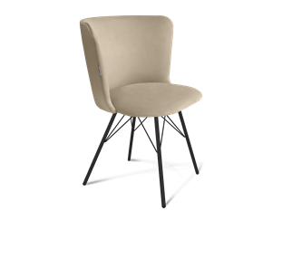 Обеденный стул SHT-ST36 / SHT-S37 (ванильный крем/черный муар) в Тюмени - предосмотр