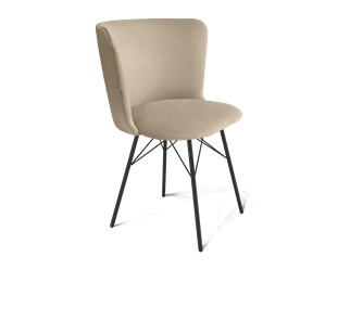 Обеденный стул SHT-ST36 / SHT-S64 (ванильный крем/черный муар) в Тюмени