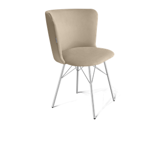 Обеденный стул SHT-ST36 / SHT-S64 (ванильный крем/хром лак) в Тюмени