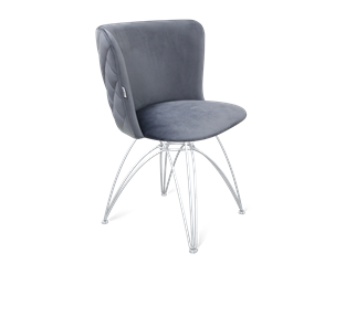Обеденный стул SHT-ST36-3 / SHT-S112 (нейтральный серый/хром лак) в Тюмени