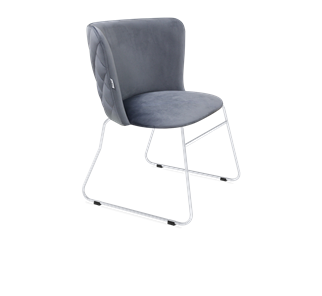 Обеденный стул SHT-ST36-3 / SHT-S167 (нейтральный серый/хром лак) в Тюмени