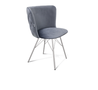 Обеденный стул SHT-ST36-3 / SHT-S37 (нейтральный серый/хром лак) в Тюмени