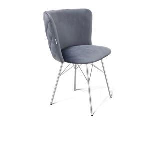 Обеденный стул SHT-ST36-3 / SHT-S64 (нейтральный серый/хром лак) в Тюмени