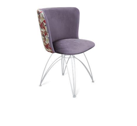 Обеденный стул SHT-ST36-4 / SHT-S112 (сумеречная орхидея/хром лак) в Заводоуковске - изображение