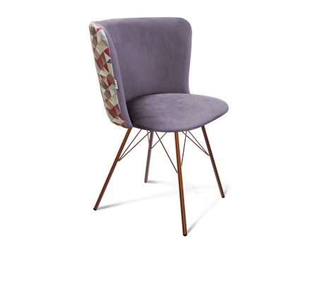 Обеденный стул SHT-ST36-4 / SHT-S37 (сумеречная орхидея/медный металлик) в Заводоуковске - изображение