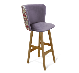 Барный стул SHT-ST36-4 / SHT-S65 (сумеречная орхидея/светлый орех) в Тюмени