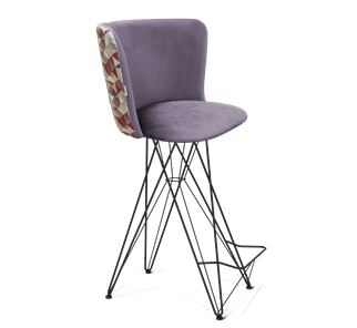 Барный стул SHT-ST36-4 / SHT-S66 (сумеречная орхидея/черный муар) в Тюмени