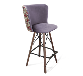 Барный стул SHT-ST36-4 / SHT-S80 (сумеречная орхидея/темный орех/черный) в Тюмени