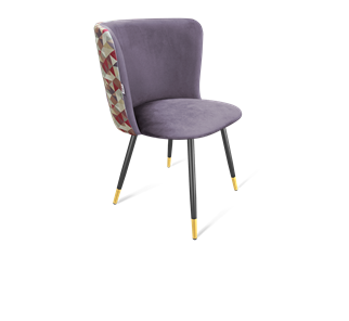 Обеденный стул SHT-ST36-4 / SHT-S95-1 (сумеречная орхидея/черный муар/золото) в Тюмени