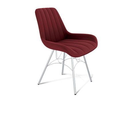 Обеденный стул SHT-ST37 / SHT-S100 (рубиновое вино/хром лак) в Тюмени - изображение