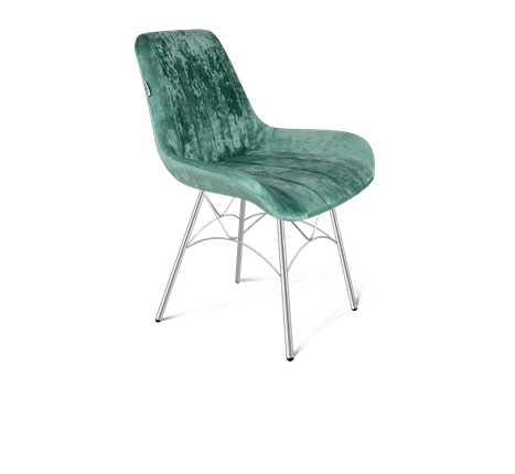 Обеденный стул SHT-ST37 / SHT-S107 (зеленый чай/хром лак) в Тюмени - изображение