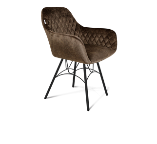 Обеденный стул SHT-ST38 / SHT-S100 (кофейный трюфель/черный муар) в Тюмени