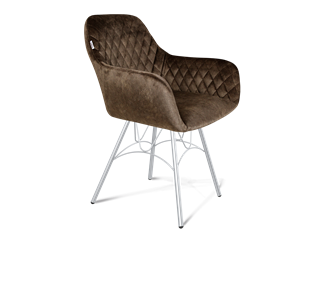 Обеденный стул SHT-ST38 / SHT-S100 (кофейный трюфель/хром лак) в Тюмени