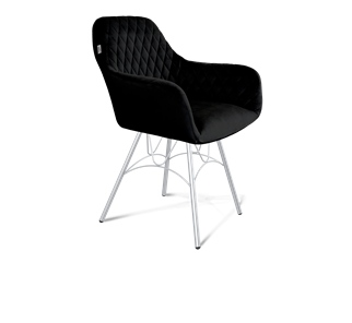 Обеденный стул SHT-ST38 / SHT-S100 (ночное затмение/хром лак) в Заводоуковске - предосмотр