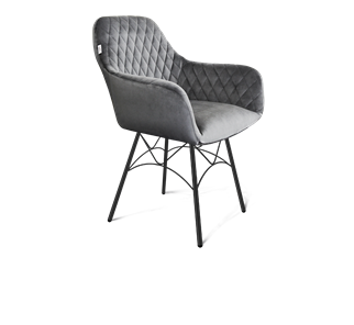 Обеденный стул SHT-ST38 / SHT-S107 (угольно-серый/черный муар) в Тюмени